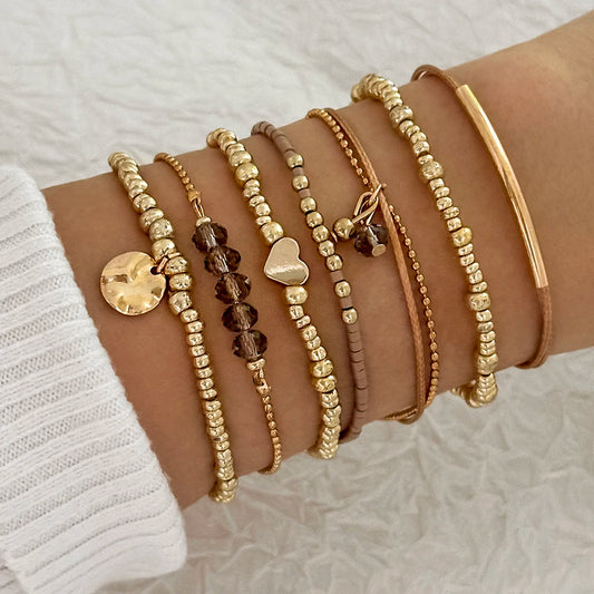 7-Piece Boho Bead Bracelets