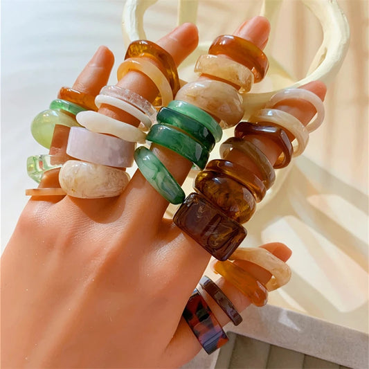 Boho Dopamine Resin Ring Set (30pcs)